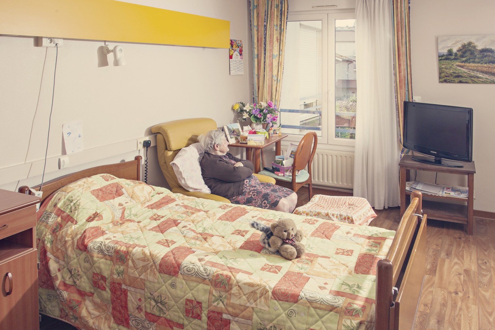 Chambre d’une résidente à la maison de retraite
